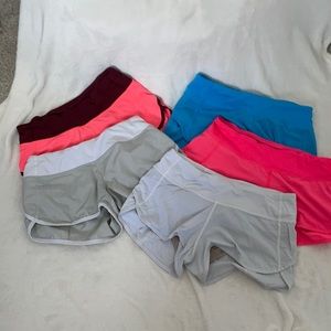 Bundle of 5 Lululemon Size 4 shorts.